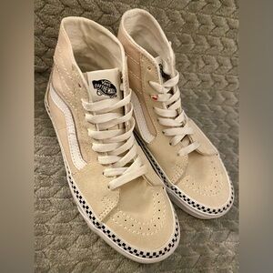 New! Vans Sk8-Hi Tapered Checkerboard Foxing High Top Sneakers
